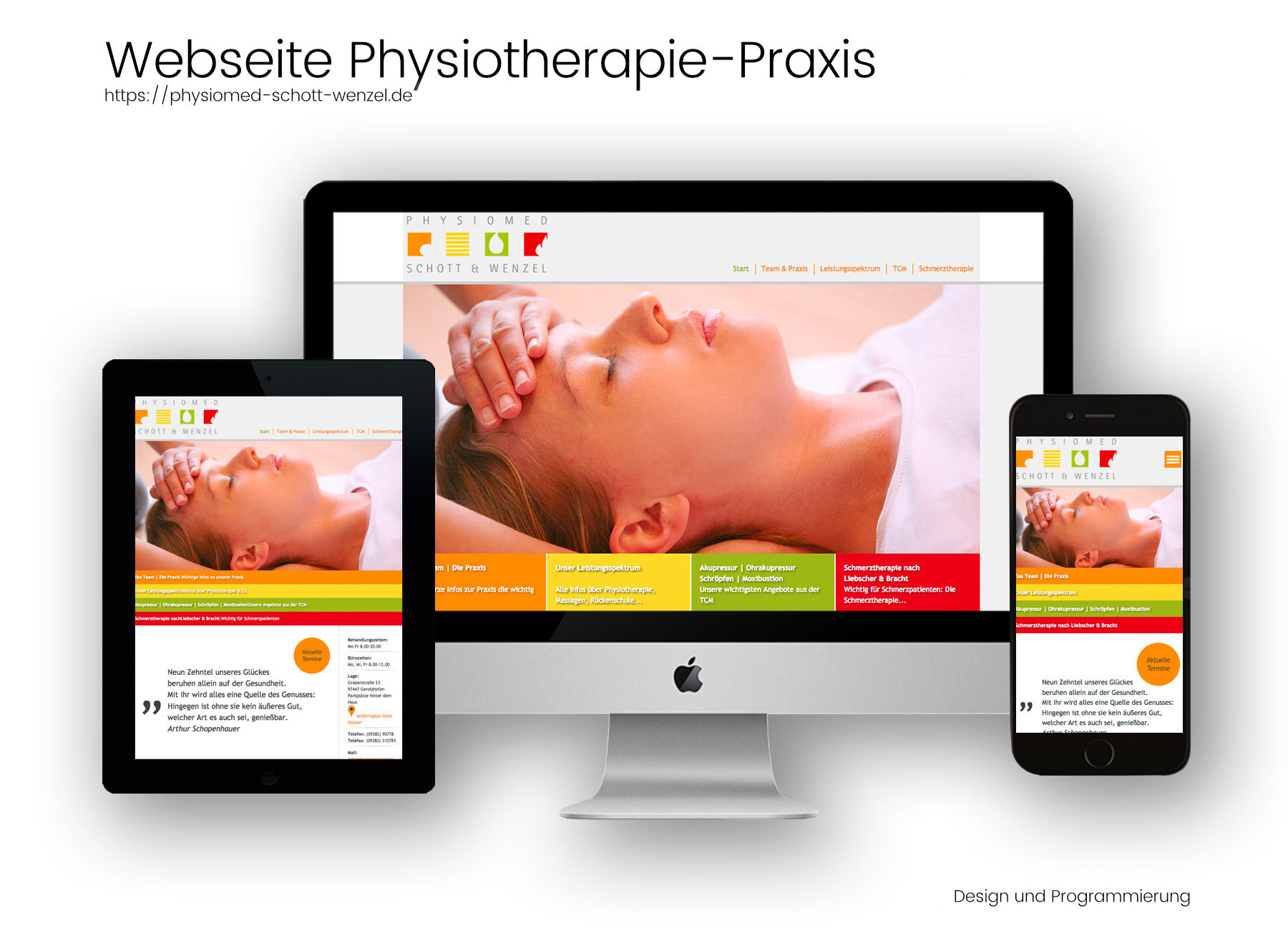 Referenzen Webdesign Physiotherapie Schott & Wenzel